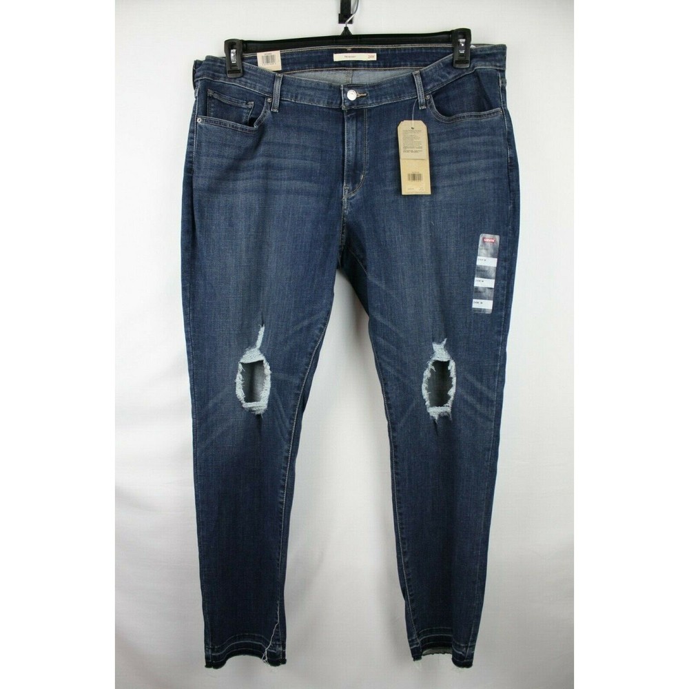 Levi's Sculpt 711 Skinny Mid Rise Distressed Jeans Size 24W M